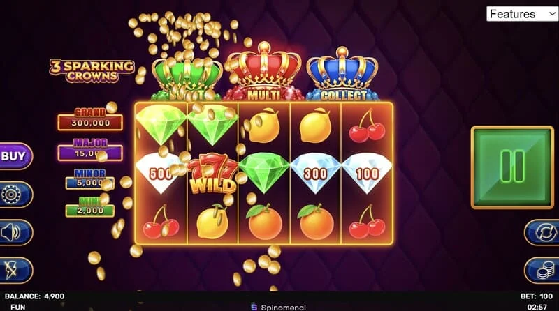 3 Sparking Crowns Wild勝利